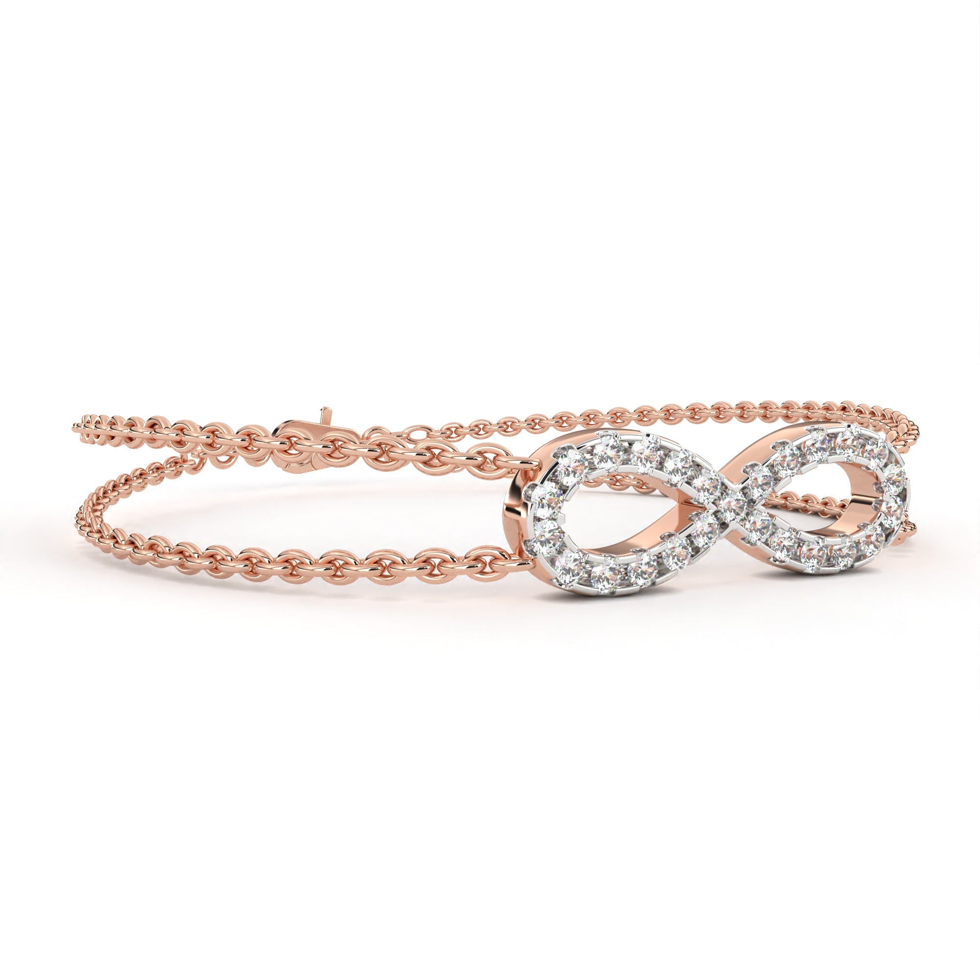 Solitairekart 0.39ct Round Cut Natural Diamond Bracelet-HI Color. VS-SI Clarity